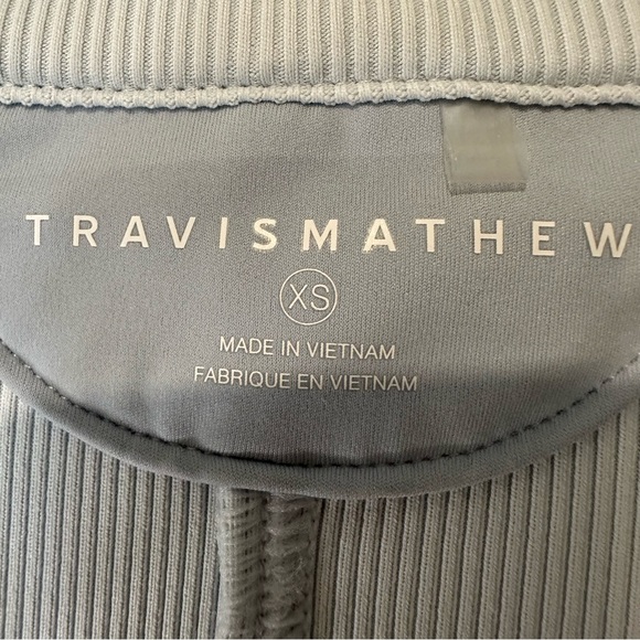 Travis Mathew Light Blue Ribbed Polo Shirt - Picture 7 of 11